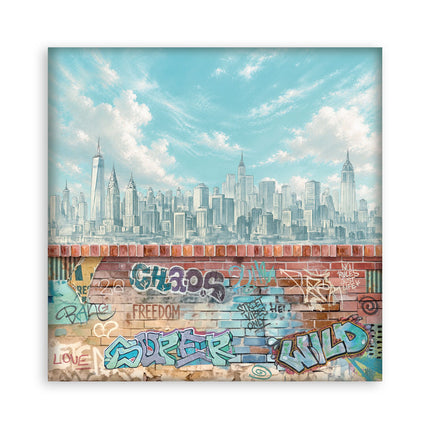 12”x12” (30.5x30.5 cm) Paper Pad 22 single sided printed paper sheets - Furry Friends 2