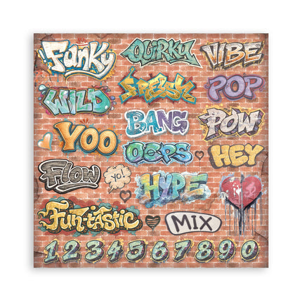 12”x12” (30.5x30.5 cm) Paper Pad 22 single sided printed paper sheets - Furry Friends 2