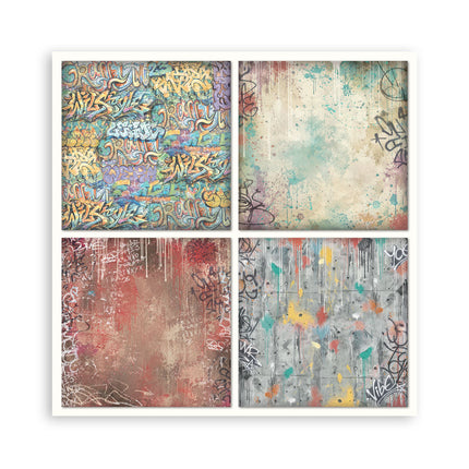 12”x12” (30.5x30.5 cm) Paper Pad 22 single sided printed paper sheets - Furry Friends 2
