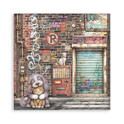 12”x12” (30.5x30.5 cm) Paper Pad 22 single sided printed paper sheets - Furry Friends 2