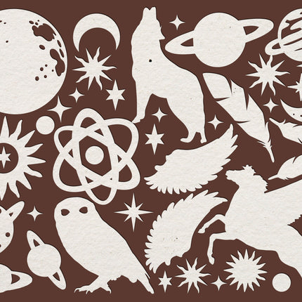 Art Paper Shapes laser cut - Cosmos
