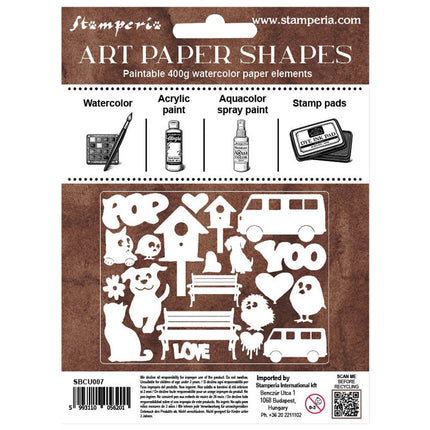 Art Paper Shapes laser cut - Furry Friends 2