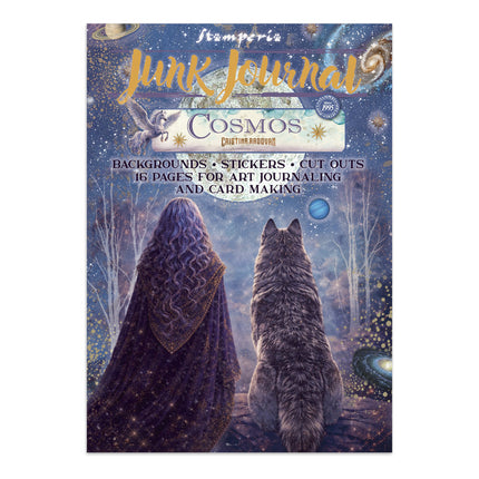 Printed Art Junk journal: stickers, cut-outs, backgrounds for Art and Craft - Cosmos