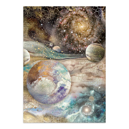 Printed Art Junk journal: stickers, cut-outs, backgrounds for Art and Craft - Cosmos