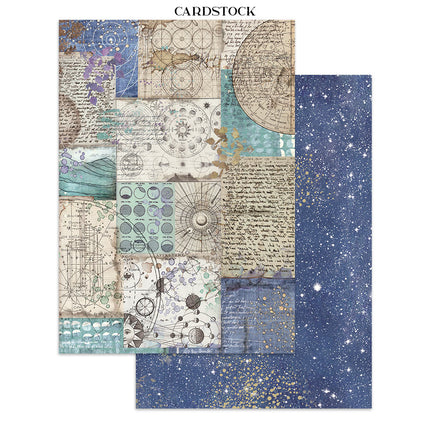 Printed Art Junk journal: stickers, cut-outs, backgrounds for Art and Craft - Cosmos