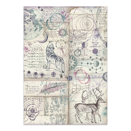 Printed Art Junk journal: stickers, cut-outs, backgrounds for Art and Craft - Cosmos