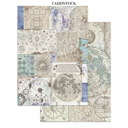 Printed Art Junk journal: stickers, cut-outs, backgrounds for Art and Craft - Cosmos