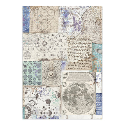Printed Art Junk journal: stickers, cut-outs, backgrounds for Art and Craft - Cosmos
