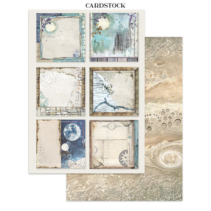 Printed Art Junk journal: stickers, cut-outs, backgrounds for Art and Craft - Cosmos
