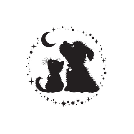 Set 6 Decorative seals design for Art and Craft diam cm2,5 Furry Friends2