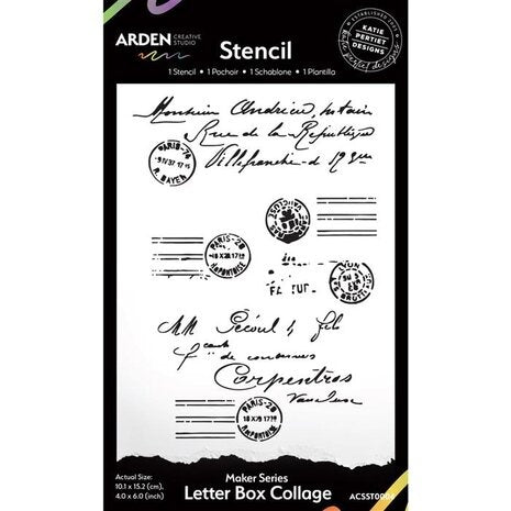 Arden Creative Studio Maker Series 4x6 Zoll Schablone Briefkasten-Collage