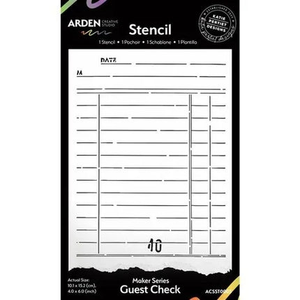 Arden Creative Studio Maker Series 4x6 Zoll Schablone Gästebon