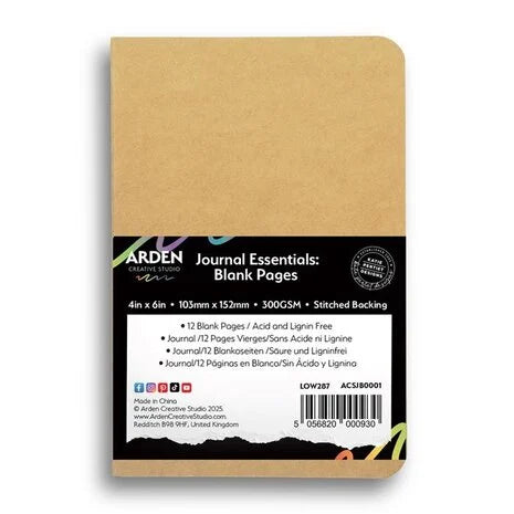 Arden Creative Studio Vintage Makers 4x6 Zoll Genähte Journal-Essentials