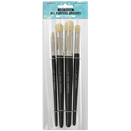 Set mit 4 Kunstpinseln Größe 6"-8"-2"-2/0"