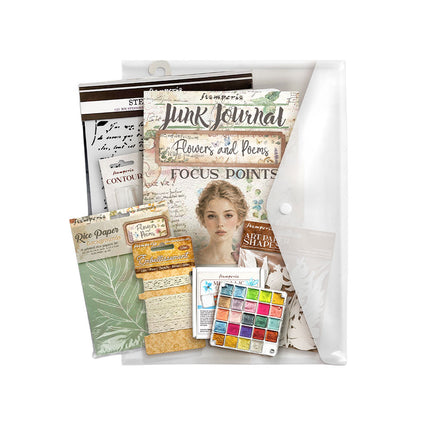 Art Journaling Selection Flowers and Poems
