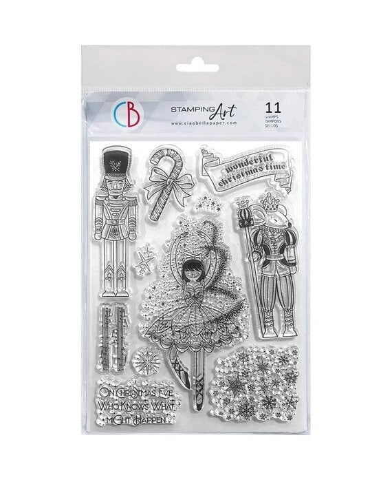 KLARSICHT-STEMPELSET 6"X8" NUSSKNACKER GESCHICHTE