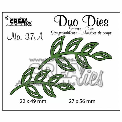 Crealies Duo Dies Nr.37A Blätter 5 spiegelverkehrt