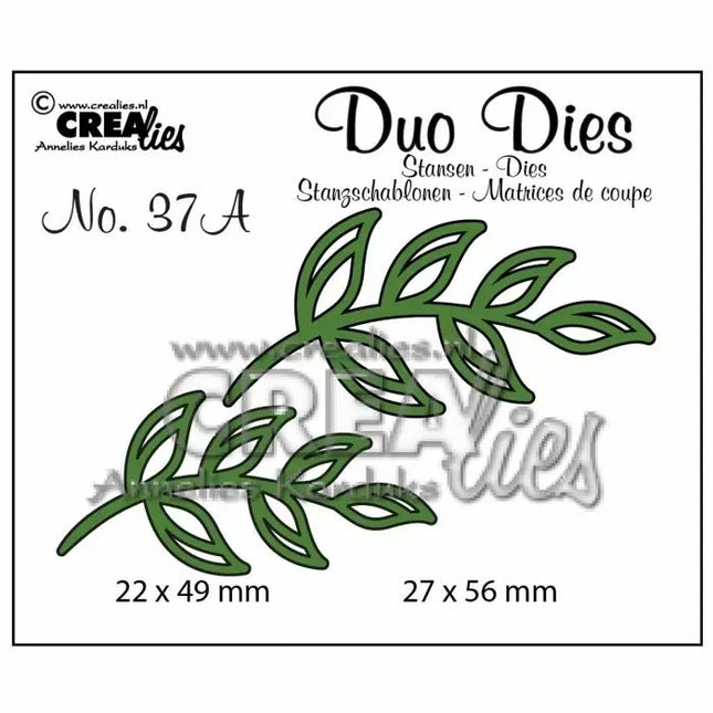 Crealies Duo Dies Nr.37A Blätter 5 spiegelverkehrt