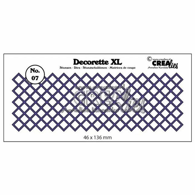 Crealies Decorette XL Stanzform Nr.07 Quadrat diagonal