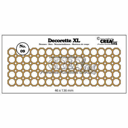 Crealies Decorette XL Stanzform Nr.09 Achtecke