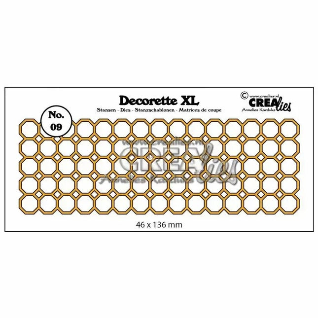 Crealies Decorette XL Stanzform Nr.09 Achtecke