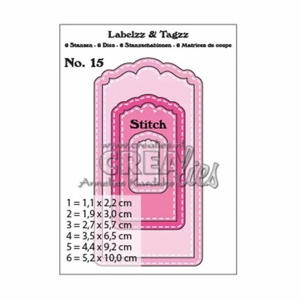 Crealies Labels & Tags Nr.15
