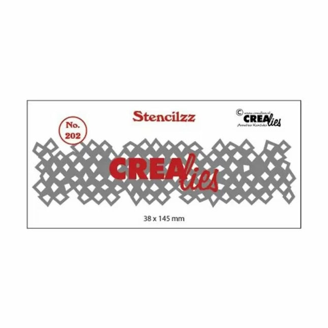Crealies • Stencilzz Nr.202 Schiefe Quadrate