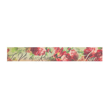 Dekoband cm. 3x5m - Rote Rosen
