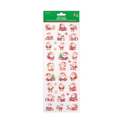 Kerst Peel-Off Foil Stickers - Santa Moments ca. 13.75 x 5in 1 vel