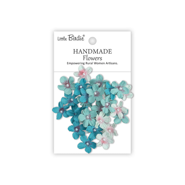 Handgemaakte Bloemen Pearl Petites - Misty Sky 30pc