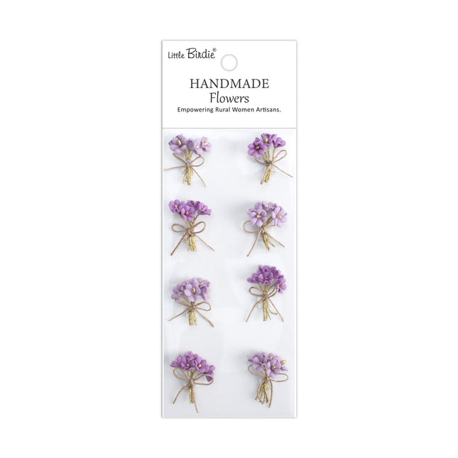 Handgemaakte Bloemen Bouquet - Lilac Whisper 8pc