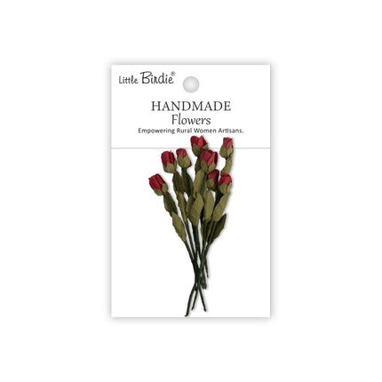 Handgemaakte Bloemen - Cyrus, Cardinal Red 8pc