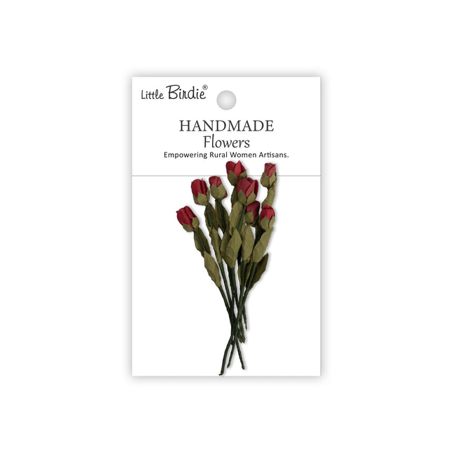 Handgemaakte Bloemen - Cyrus, Cardinal Red 8pc