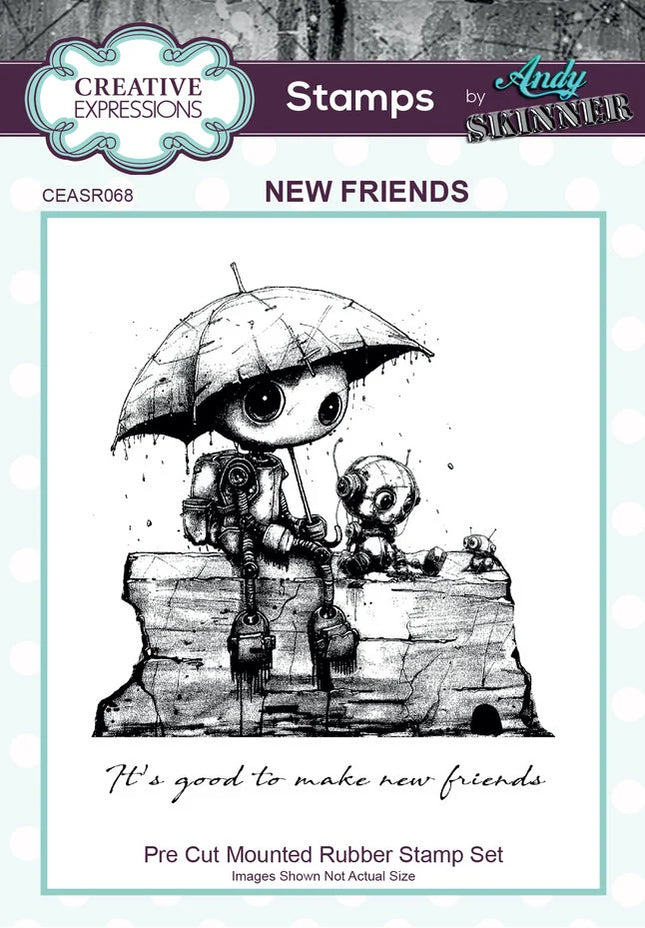 Andy Skinner Vorgefertigter Gummistempel Botology New Friends (CEASR068)