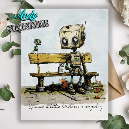 Andy Skinner Vorgefertigter Gummistempel Botology Spread A Little Kindness (CEASR065)