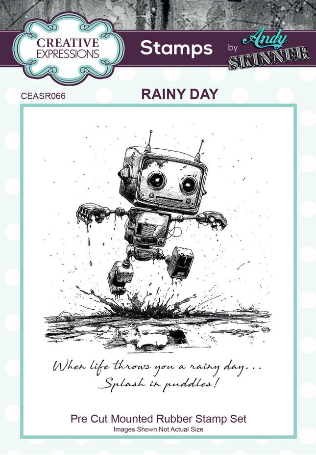 Andy Skinner Vorgefertigter Gummistempel Botology Rainy Day (CEASR066)