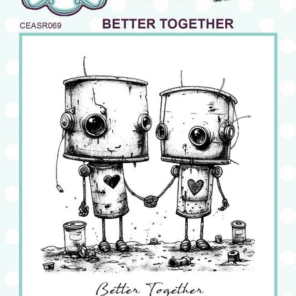 Andy Skinner Vorgefertigter Gummistempel Botology Better Together (CEASR069)
