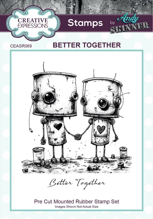 Andy Skinner Vorgefertigter Gummistempel Botology Better Together (CEASR069)