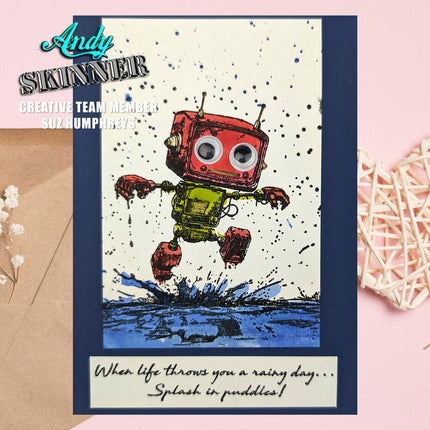 Andy Skinner Vorgefertigter Gummistempel Botology Rainy Day (CEASR066)