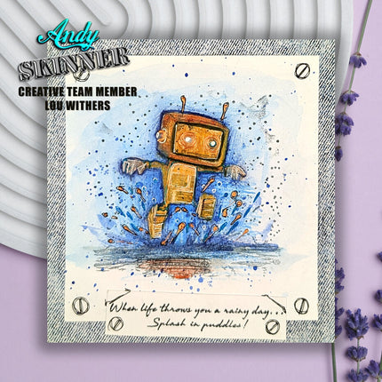 Andy Skinner Vorgefertigter Gummistempel Botology Rainy Day (CEASR066)