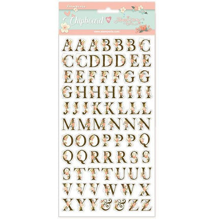 Chipboard cm 15x30 Alphabet