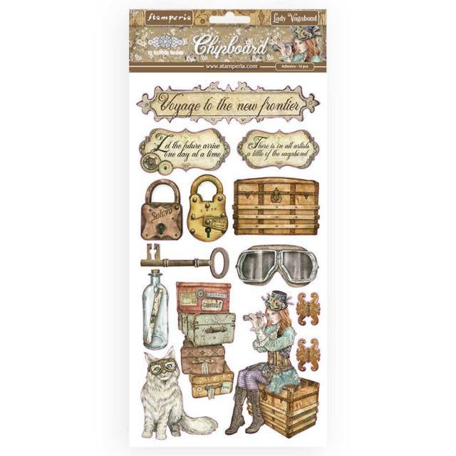 Chipboard 15x30 cm - Lady Vagabond
