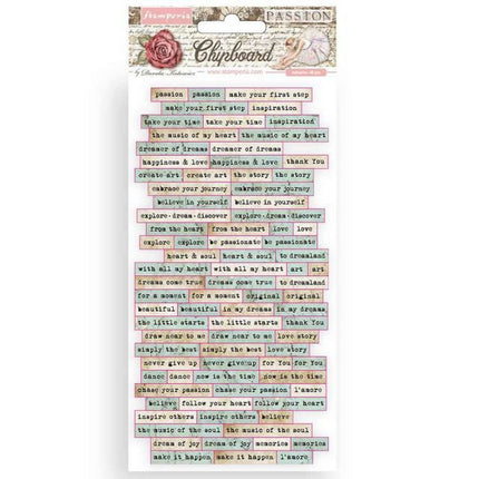 Chipboard 15x30 cm - Passion Zitate