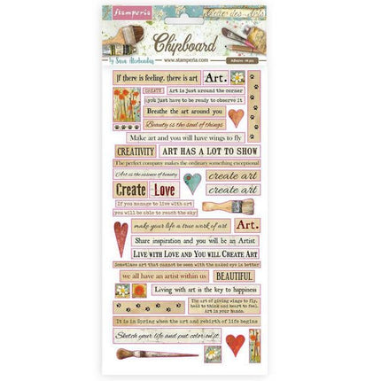 Chipboard 15x30 cm - Atelier Zitate