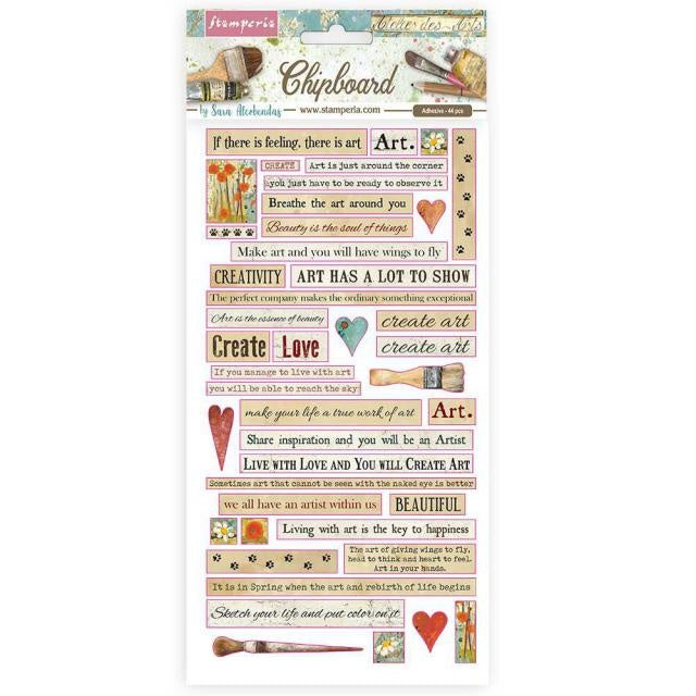 Chipboard 15x30 cm - Atelier Zitate