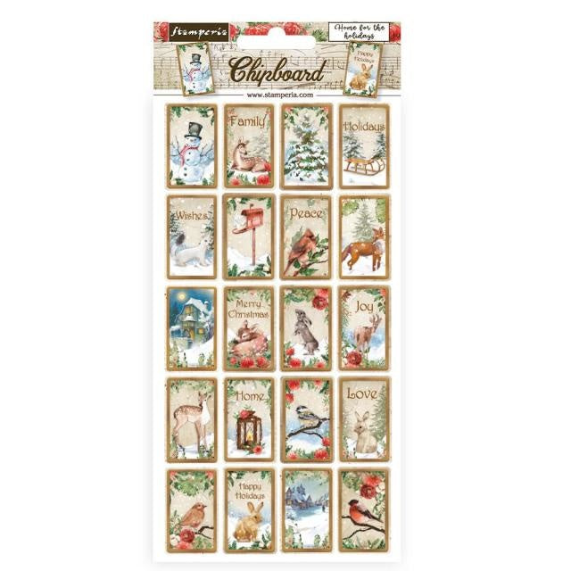 Chipboard cm 15x30 - Romantisches Zuhause für die Feiertage