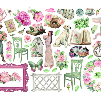Bedruckte dekorative Ephemera für Kunst und Handwerk - House of Roses