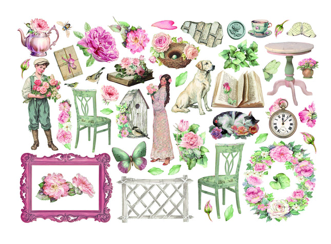 Bedruckte dekorative Ephemera für Kunst und Handwerk - House of Roses