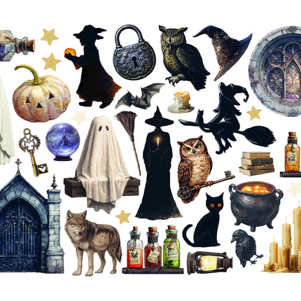 Bedruckte dekorative Ephemera für Kunst und Handwerk - Halloween