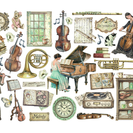 Bedruckte dekorative Ephemera für Kunst und Handwerk - Symphony